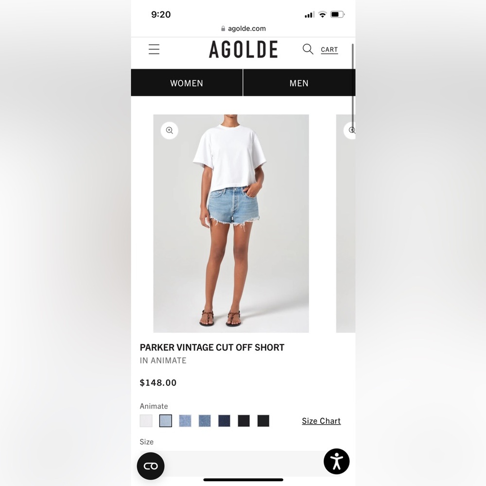 AGOLDE Parker Vintage Cut Off Shorts